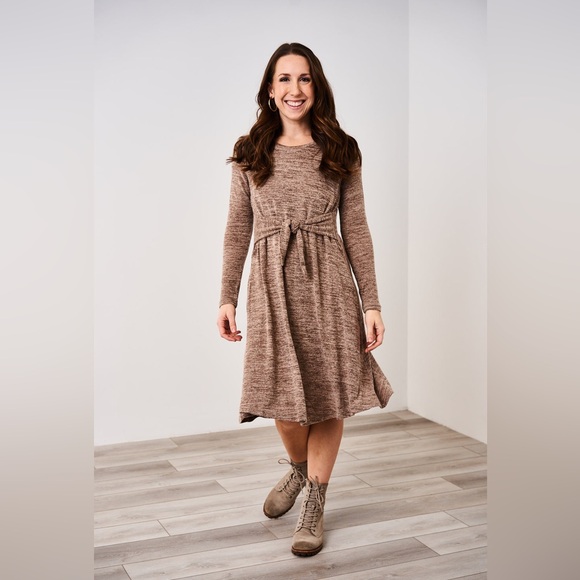 Latched Mama Dresses & Skirts - Latched Mama Sweater Nursing Dress sized medium blue